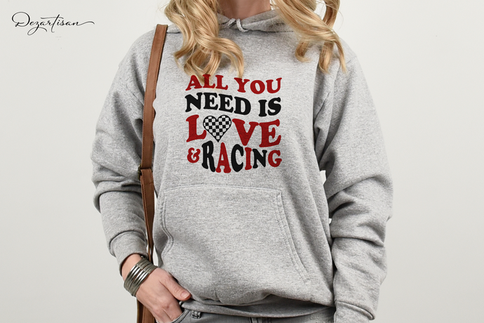 All you Need is Love and Racing SVG for Cricut & Silhouette