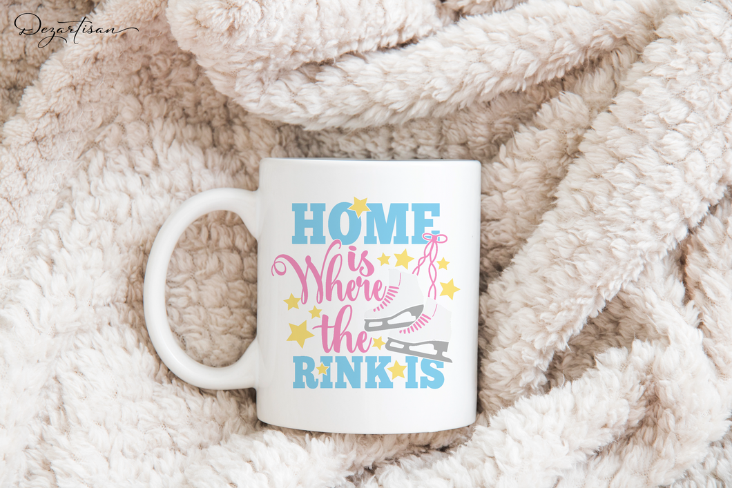 Home is Where The Ice Rink Is Ice Skates SVG for Cricut & Silhouette
