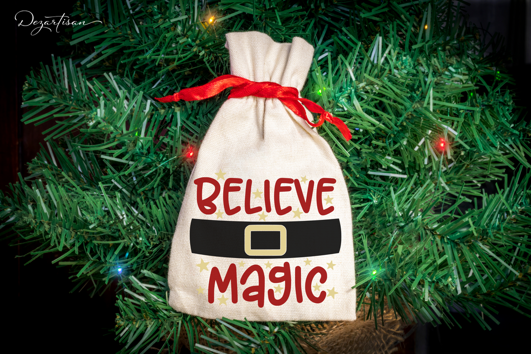 Santa Belt Believe Magic SVG Digital Design Cut File for Cricut & Silhouette