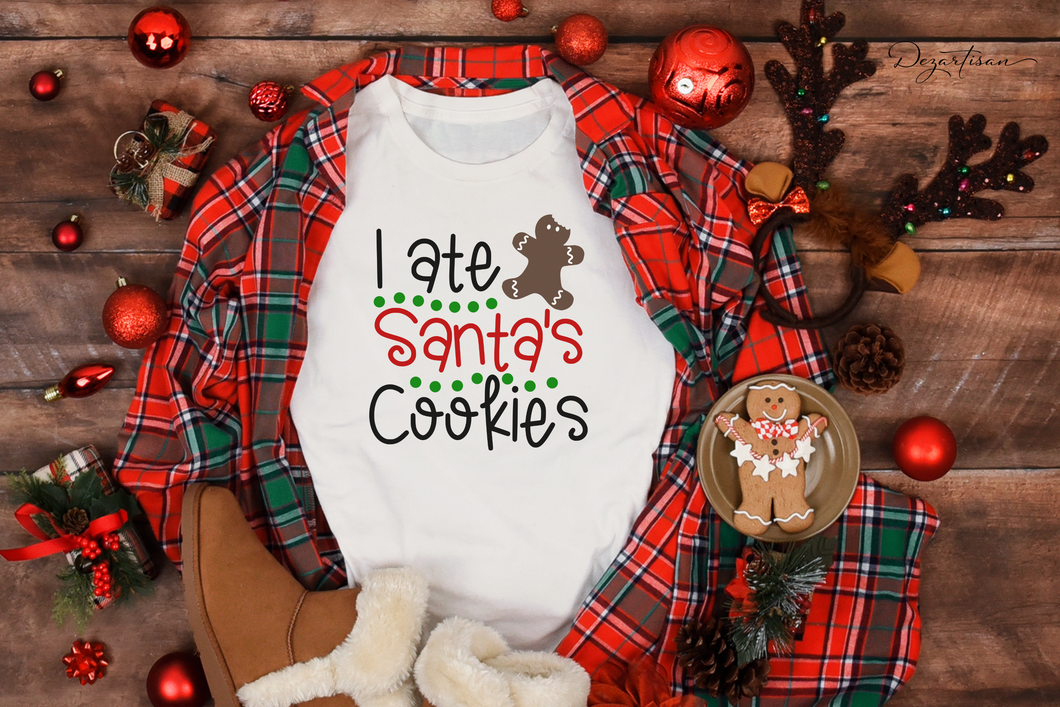 Santa Cookies SVG, I ate Cookies SVG, Funny Christmas SVG