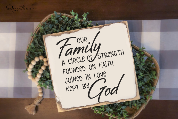 Our Family Is A Circle Of Strength Kept By God SVG For Cricut & SIlhouette