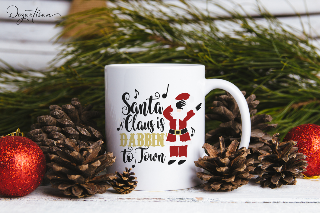 Dabbin Santa Claus is Coming to Town SVG Digital Design Cut File for Cricut & Silhouette