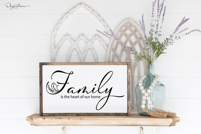 Family Is The Heart Of Our Home SVG Digital Design Cut File for Cricut & Silhouette