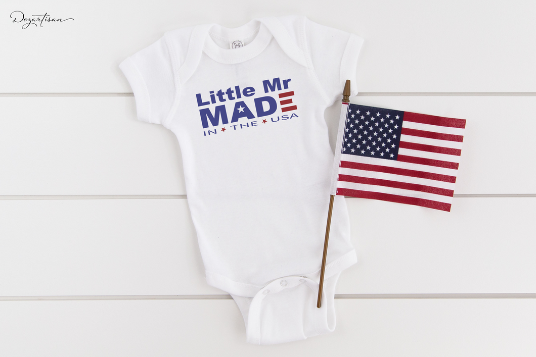 Little Mr Made In The USA Patriotic SVG Digital Design Cut File for Cricut & Silhouette