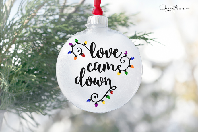 Christmas Lights SVG, Love Came Down SVG, Christmas Cut File