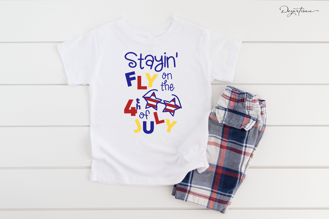 Stayin Fly On The Fourth Of July Patriotic Sunglasses SVG Digital Design Cut File for Cricut & Silhouette