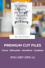 Load image into Gallery viewer, 19DZA1000 The meaning of Life Premium Cut files for your Cricut or Silhouette Cutting Machines. File formats include SVG | DXF | EPS | Ai.
