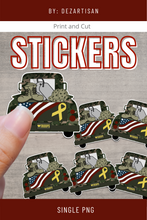 Load image into Gallery viewer, Military Truck Sticker Print and Cut ready files for Cricut &amp; Silhouette
