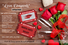 Load image into Gallery viewer, Valentine&#39;s Day Love Scratch Off Coupons Print And Cut SVG Digital Design Prone to Shenanigans and Malarkey Digital Design SVG Cut File Cut File for Cricut &amp; Silhouette
