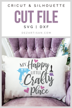 Load image into Gallery viewer, My Happy Little Crafty Place Glue Gun Paint Brush SVG Digital Design Cut File for Cricut &amp; Silhouette
