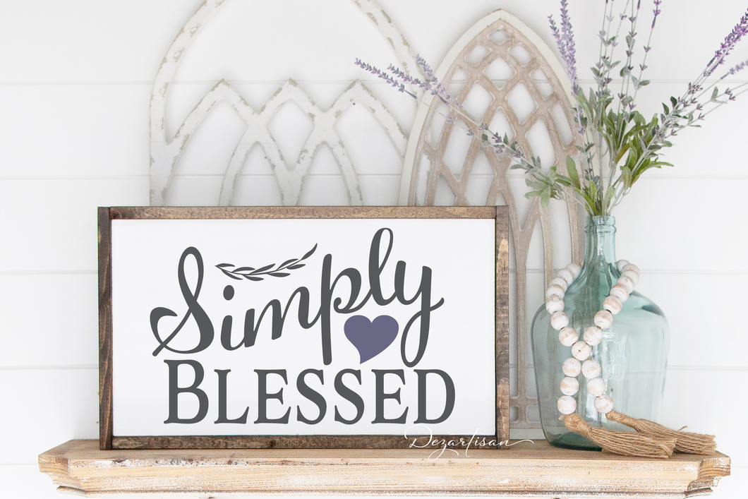 Simply Blessed svg Digital Design Cut File for Cricut & Silhouette