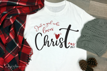 Load image into Gallery viewer, Just a girl who loves Christ Christmas SVG Cricut Silhouette Premium Cut Files
