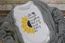 Load image into Gallery viewer, Sunflower She Overcame Everything SVG | Screen Print | Sublimation | POD
