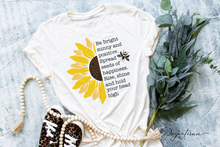 Load image into Gallery viewer, Sunflower Bright Sunny Positive Hold Head High SVG | Screen Print | Sublimation | POD
