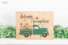 Load image into Gallery viewer, Autumn Leaves Pumpkins Please Vintage Truck SVG | Screen Print | Sublimation | POD
