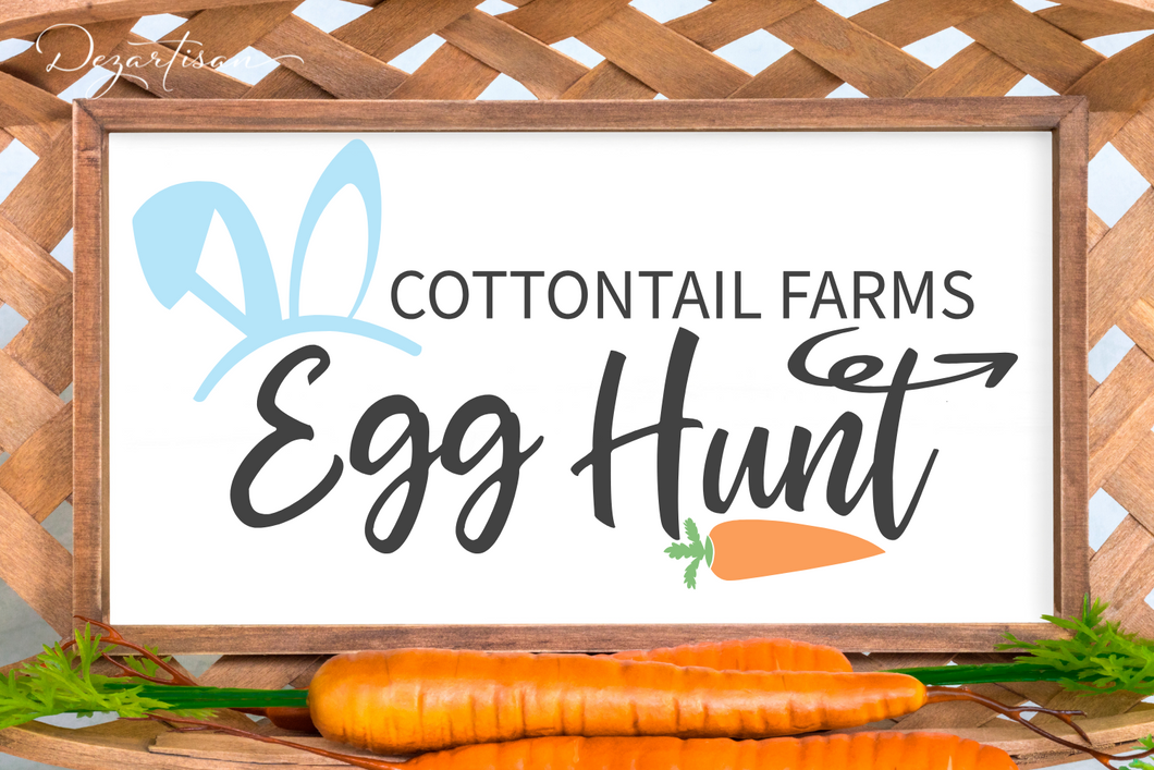 Cottontail Farms Easter Egg Hunt SVG Digital Design