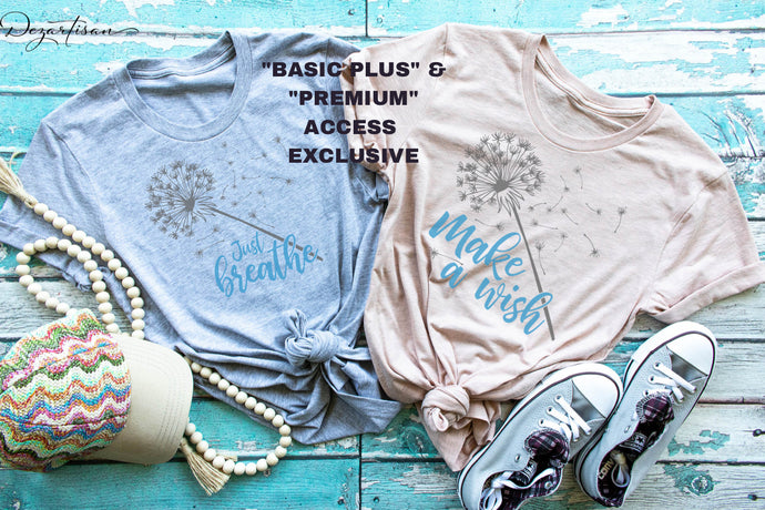 Dandelion Just Breathe & Make A Wish T-shirt SVG Digital Design
