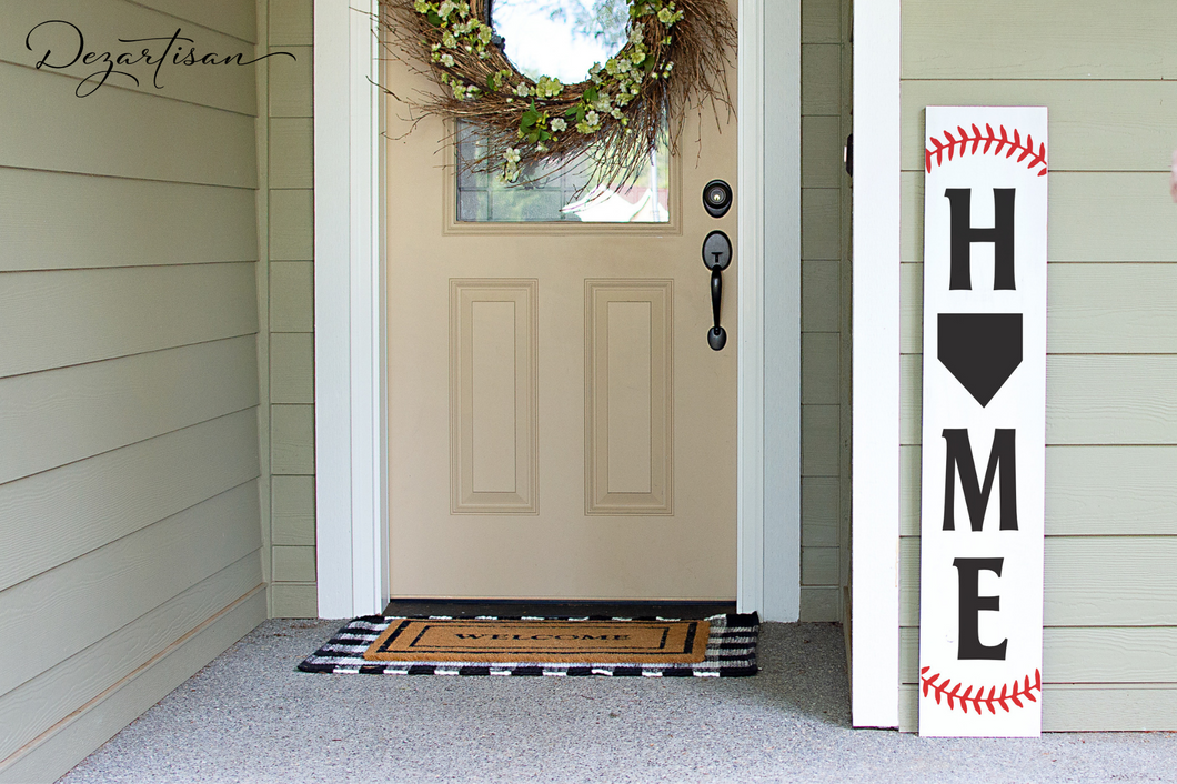 Baseball Home Porch Leaner SVG Digital Design Cut File