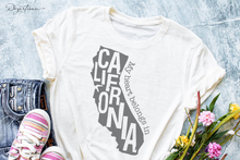 Load image into Gallery viewer, My Heart Belongs In California State SVG | Screen Print | Sublimation | POD
