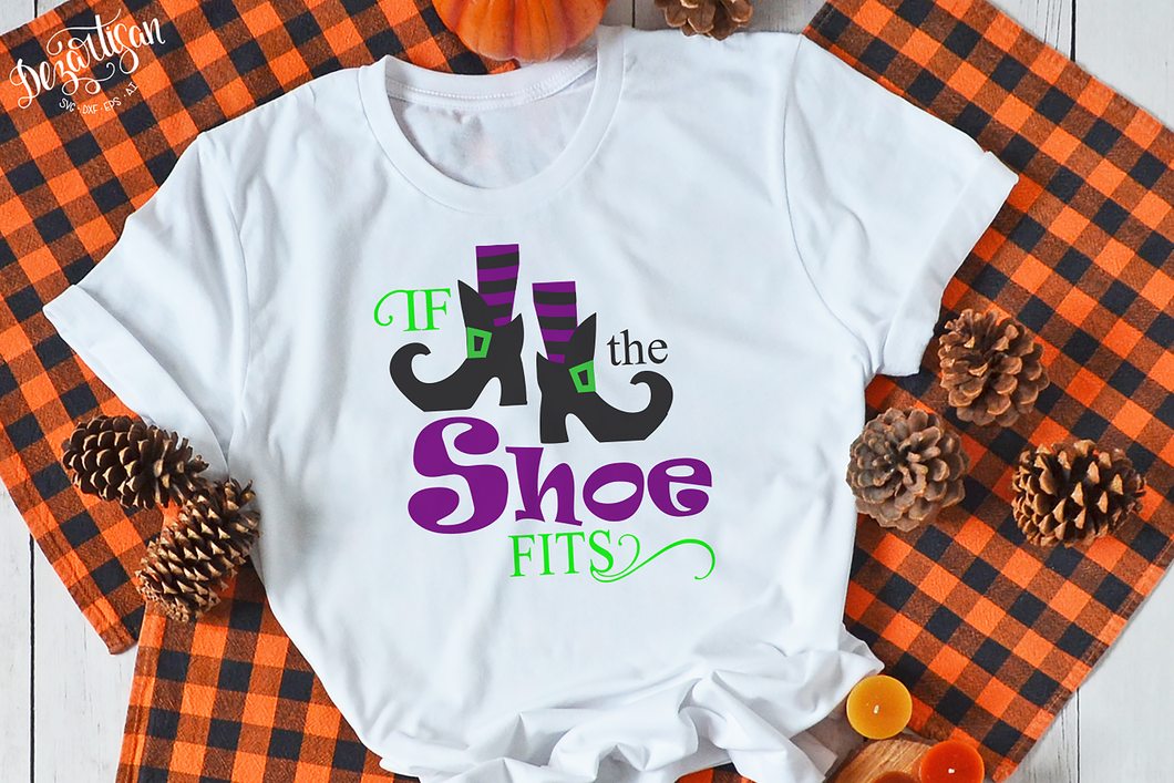 Premium Cut File Halloween Witch if the shoe fits  SVG | DXF for Cricut & Silhouette
