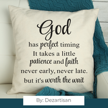 Load image into Gallery viewer, DZA0036B God has perfect timing Premium Cut files for your Cricut or Silhouette Cutting Machines. File formats include SVG | DXF | EPS | Ai.
