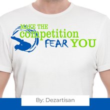 Load image into Gallery viewer, DZA0047A Swimming Fear the Competition Premium Cut files for your Cricut or Silhouette Cutting Machines. File formats include SVG | DXF | EPS | Ai.
