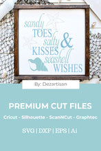 Load image into Gallery viewer, DZA0051D  Sandy Toes &amp; Salty Kisses premium cut file SVG | DXF for Cricut &amp; Silhouette
