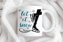 Load image into Gallery viewer, Let It Snow Ice Skating Premium Cut File for your Cricut &amp; Silhouette Cutting Machines. File Formats are SVG | DXF | EPS | Ai
