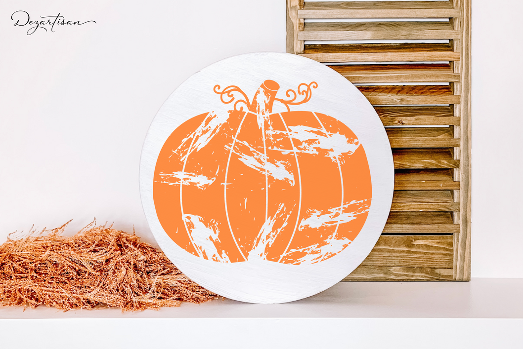 Distressed Pumpkin SVG Digital Design
