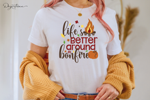 Load image into Gallery viewer, Life is better around a bonfire Fall SVG Digital Design
