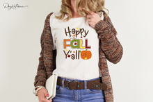 Load image into Gallery viewer, Happy Fall Y&#39;all Pumpkin SVG Digital Art
