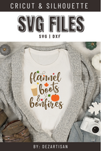 Load image into Gallery viewer, Flannel Boots and Bonfires SVG Digital Design

