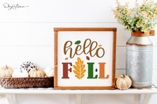 Load image into Gallery viewer, Hello Fall Leaves SVG Digital Design
