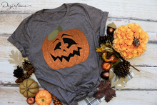 Load image into Gallery viewer, Glitter Pumpkin with cute face Sublimation Digital Design
