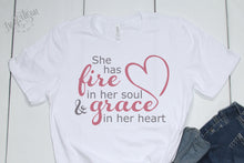 Load image into Gallery viewer, DZA211 She has fire and Grace Premium Cut files for your Cricut or Silhouette Cutting Machines. File formats include SVG | DXF | EPS | Ai.

