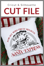 Load image into Gallery viewer, Santa North Pole Express Train Premium Cut File for your Cricut &amp; Silhouette Cutting Machines. File Formats are SVG | DXF | EPS | Ai
