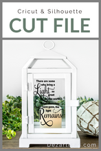Load image into Gallery viewer, Memorial  The Light Remains Premium Cut File for your Cricut &amp; Silhouette Cutting Machines. File Formats are SVG | DXF | EPS | Ai
