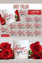 Load image into Gallery viewer, Valentine&#39;s Day Funny I love You More Word Swap Bundle SVG Digital Design Bundle Cut File For Cricut &amp; Silhouette
