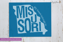 Load image into Gallery viewer, My Heart Belongs In Missouri SVG | Screen Print | Sublimation | POD
