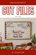 Load image into Gallery viewer, Santa Claus North Pole Postcard SVG Cricut Silhouette Premium Cut Files
