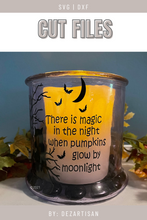Load image into Gallery viewer, There Is Magic In The Night When Pumpkins Glow By Moonlight Halloween SVG Digital Design Cut File for Cricut &amp; Silhouette
