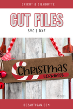 Load image into Gallery viewer, Christmas Loading Candy Cane Premium Cut File for Cricut and Silhouette Cutting Machines. Format available is SVG and DXF.
