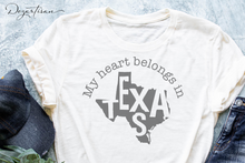 Load image into Gallery viewer, My Heart Belongs In Texas SVG | Screen Print | Sublimation | POD
