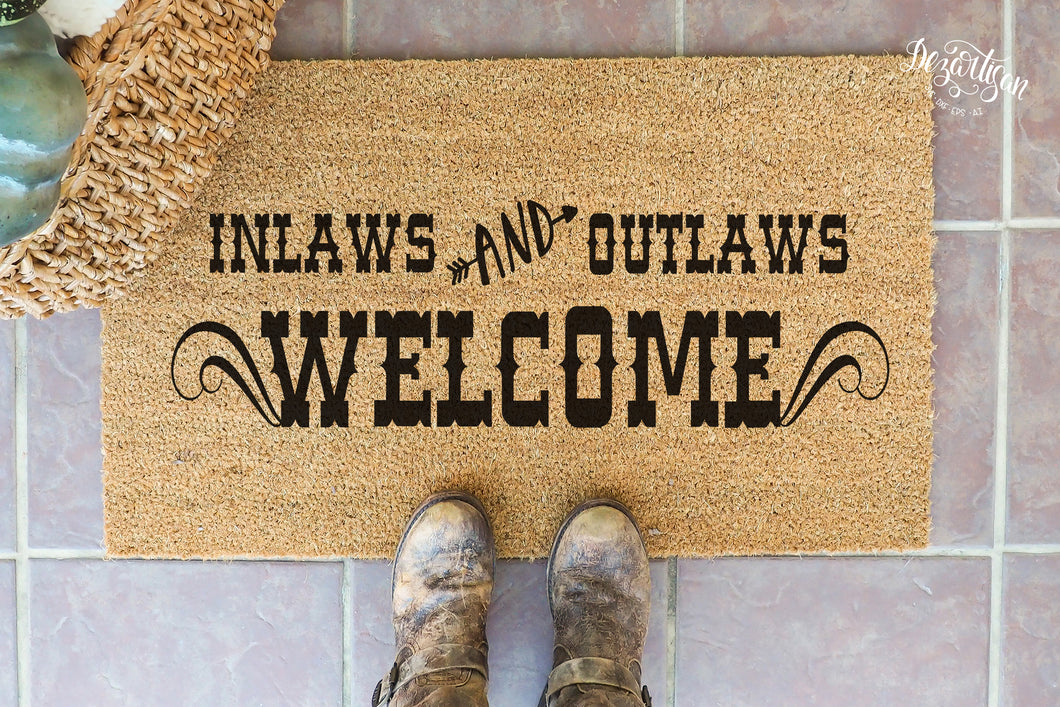 Inlaws and Outlaws Welcome SVG | DXF Premium Cut File