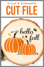 Load image into Gallery viewer, Hello Fall Premium Cut File for your Cricut &amp; Silhouette Cutting Machines. File Formats are SVG | DXF | EPS | Ai
