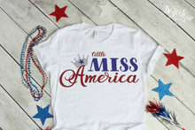Load image into Gallery viewer, Little Miss America Patriotic Fourth of July Premium Cut Files SVG | DXF Cricut Silhouette 

